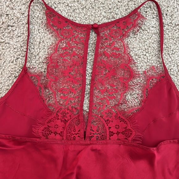Calypso St. Barth Red Silk Lace Top - Picture 5 of 6